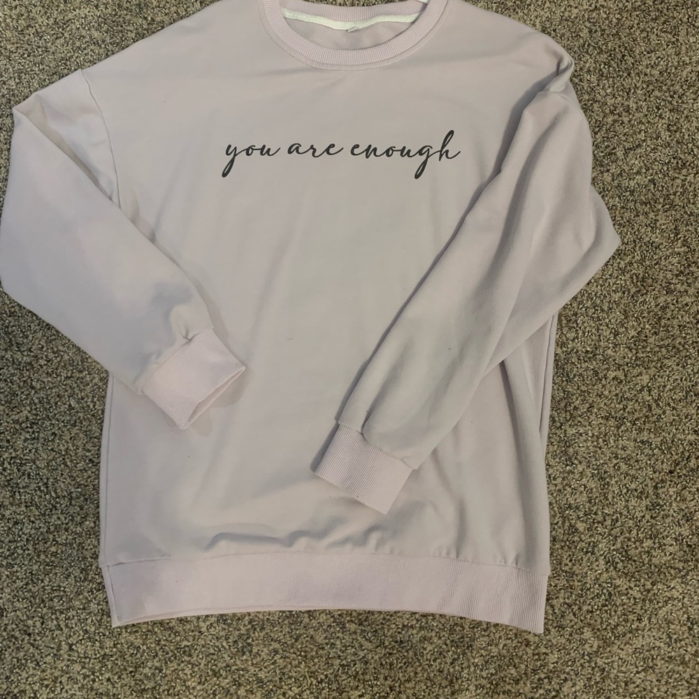 You Are Enough Crewneck Sweatshirt - Light Lavender